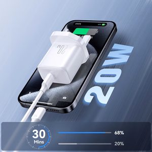 Joyroom JR-TCF20 PD 20W Seinälaturi (UK-pistoke) ja 1m USB-C Kaapeli - Valkoinen
