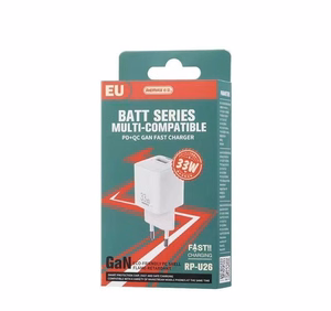 REMAX Seinälaturi BATT SERIES PD QC 33W RP-U26 1xUSB + 1xUSB-C Valkoinen