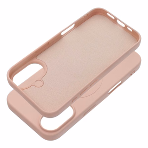Case for iPhone 16 Silicone Mag Cover compatible with MagSafe (big hole) pink