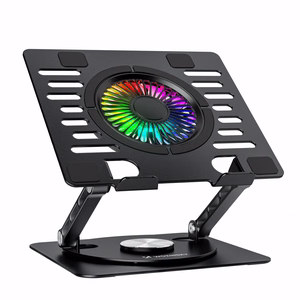 Wozinsky WDCX-X16-AS CoolBase RGB 360° Jäähdytysteline Kannettavalle Tietokoneelle ja Tabletille - Musta