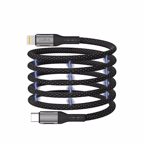 Maxlife MXUC-11 magnetic cable USB-C - Lightning 1,0 m 27W black nylon