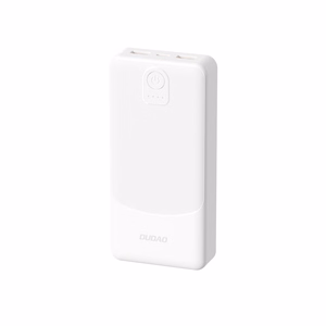 Dudao K10 10000mAh 2.4A varavirtalähde, 2 × USB-A-liitäntää – valkoinen