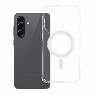 Suojakuori Samsung A56:lle Clear Mag Cover (STR) yhteensopiva MagSafen kanssa läpinäkyvä