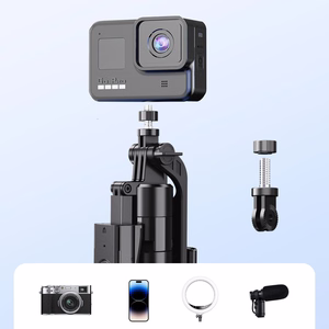 Selfiekeppi Orico SPN185 1/4 tuuman jalusta puhelinkameralle 360 asteen käännöllä Bluetooth 5.2 - musta