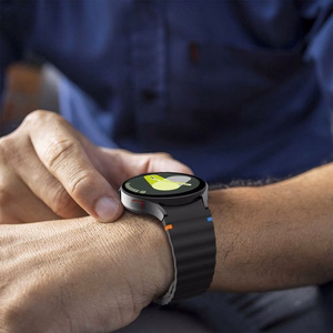 Tech-Protect Silikoninen Sport Samsung Galaxy Watch 4/5/5 Pro/6/7/FE Hihna Musta