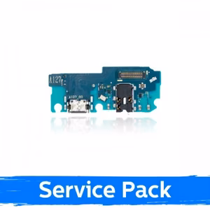 Lataausportti yhteensopiva Samsung A127 A12s flexillä / hopeinen (Service Pack)