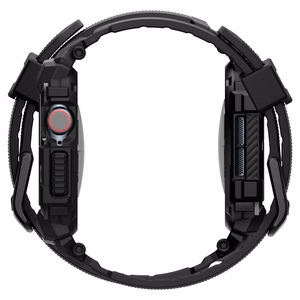 Spigen Rugged Armor Suojakuori Apple Watch 10 46mm -kellolle - musta