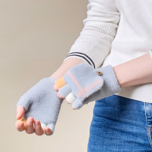 Women's/children's winter phone gloves - gray