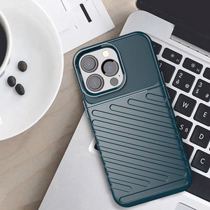 Thunder Case Joustava Kova Rugged Cover TPU Kotelo iPhone 13 Pro vihreä