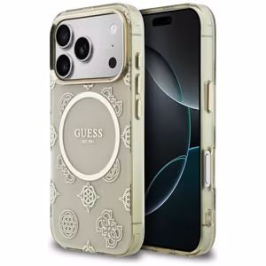 Guess IML Peony Dot MagSafe Suojakuori iPhone 17 Pro:lle - Beige