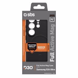 SBS Full Active kuori D3O Samsung Galaxy S26 Ultra:lle yhteensopiva MagSafen kanssa - musta