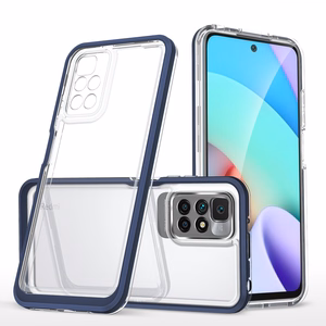 Clear 3in1 Case for Xiaomi Redmi 10 Frame Gel Cover Blue