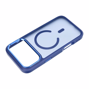 Suojakuori laitteelle iPhone 18 Pro Max / 17 Pro Max: Forcell F-Protect Smoke Hybrid Premium, MagSafe-yhteensopiva, väri: laivastonsininen