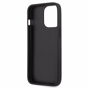 Karl Lagerfeld Nahka Ikonik Karl's Head Metal Case iPhone 13 Pro / 13 6.1" - vaaleanpunainen