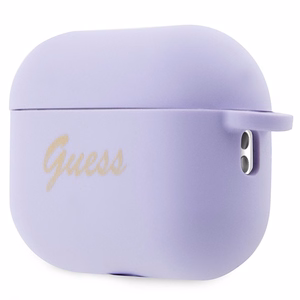 Guess GUAP2LSCHSU AirPods Pro 2 cover purple/purple Silicone Charm Heart Collection
