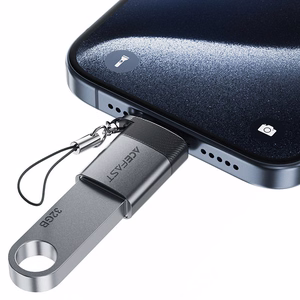 Acefast J7 USB-A - USB-C sovitin - harmaa