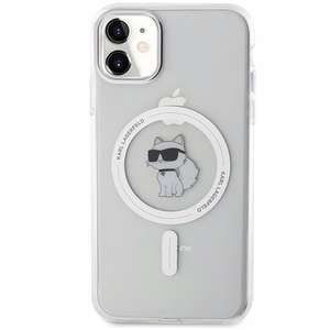 Karl Lagerfeld IML Choupette MagSafe suojakuori iPhone 11 / Xr:lle - läpinäkyvä