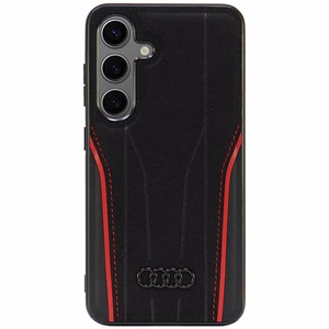 Audi Genuine Leather MagSafe S24 S921 black-red hardcase AU-TPUPCS24-R8/D3-RD