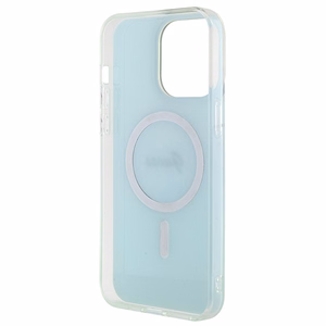 Guess IML Iridescent MagSafe Suojakuori iPhone 15 Pro:lle - turkoosi