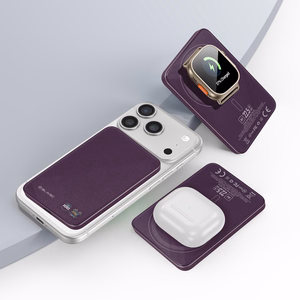 Blavec BJ-04 5000 mAh erittäin ohut magneettinen MagSafe-varavirtalähde, 7,8 mm, USB-C, 22,5 W, 3-in-1 (PBBJ04-MC5P) (väri: violetti)