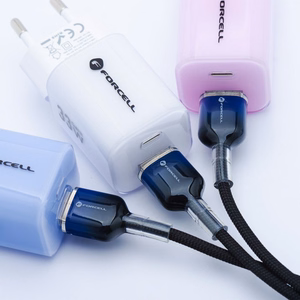 FORCELL F-ENERGY C353 USB-A - Lightning -kaapeli 2,4A 12W Gradient 1 m musta
