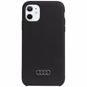 Audi Silikoninen Suojakuori iPhone 11 / Xr 6.1 musta/musta kova kuori AU-LSRIP11-Q3/D1-BK