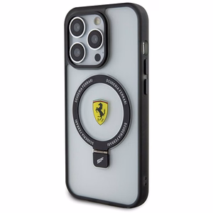 Ferrari FEHMP15LUSCAH iPhone 15 Pro 6.1 läpinäkyvä kovakuori Ring Stand 2023 Collection MagSafe