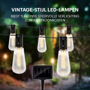 Grundig solar LED string lights, 10 bulbs, 3.35 m