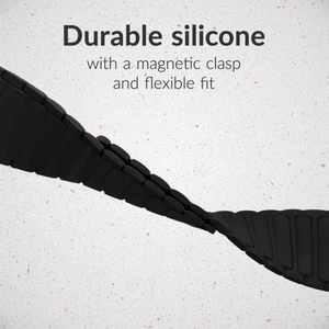 Mobilize silikonikellonranneke - magneettinen - Apple 42/44/45/49mm - musta