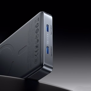 Joyroom JR-PBM08 Pro 22,5 W 10000 mAh varavirtalähde langattomalla latauksella ja 2 x USB-C-liitännällä – harmaa