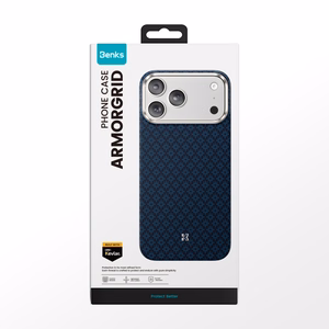 Benks Magnetic Armor Air Armor Grid Kevlar Suojakuori Metal Frame 600D (0069) iPhone 17 Pro:lle sininen