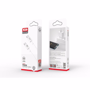 XO kaapeli NB-Q190A PD USB-C - USB-C 1,0m 60W valkoinen