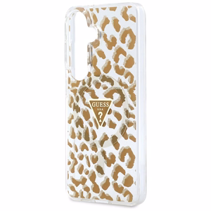 Guess Suojakuori IML Leopard Print Triangle MagSafe Samsung Galaxy S26 -puhelimelle ruskea