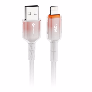 Kaapeli USB A - Lightning Forcell F-Energy 2.4A 12W Gradient 1 m C353 valkoinen