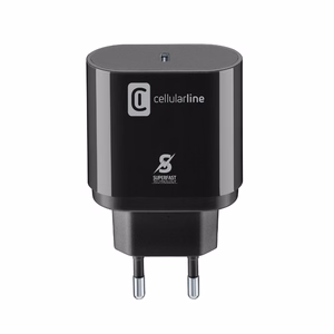 Cellularline USB-C-verkkolaturi Samsung-laitteille, 25 W, musta