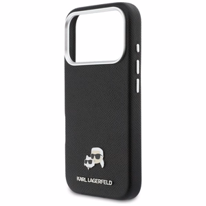 Karl Lagerfeld MagSafe -suojakuori iPhone 17 Pro 6,3" PU K&C Head Pin musta
