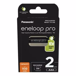 Ladattavat akut PANASONIC ENELOOP PRO AAA 930 mAh 2 kpl (BK-4HCDE/2CP)