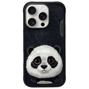 NIMMY Suojakuori BIG EYED PET 2.0 Panda iPhone 16 Pro Max:lle musta