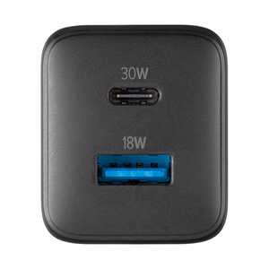 Cellularline Multipower Micro GaN USB-C- ja USB-A Power Delivery -verkkolaturi, 30 W, musta