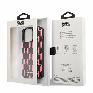 Karl Lagerfeld Monogram Plaque Suojakuori iPhone 13 Pro / 13 6.1" - Vaaleanpunainen