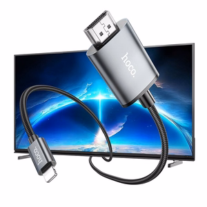 Hoco UA27 Lightning–HDMI -kaapeli 1080p 2,0 m teräksenharmaa