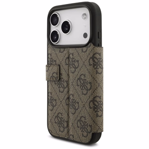 Guess Book 4G Metal Logo Suojakuori iPhone 17 Prolle - ruskea