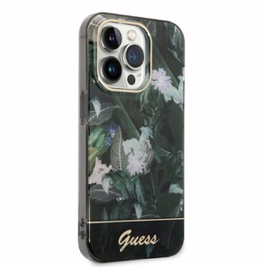 Guess Jungle Collection Suojakuori iPhone 14 Pro Max:lle - vihreä