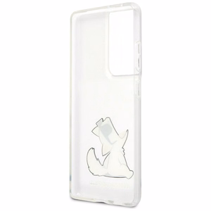 Karl Lagerfeld Choupette Fun Kotelo Samsung Galaxy S21 Ultra - läpinäkyvää