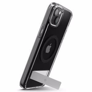 Spigen Ultra Hybrid S MagSafe Suojakuori jalustalla iPhone 15:lle - Musta