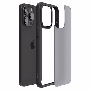 Spigen Ultra Hybrid iPhone 15 Pro Suojakuori - Kirkas Musta
