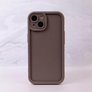 Frame TPU suojakuori Samsung Galaxy A14 4G / A14 5G ruskea