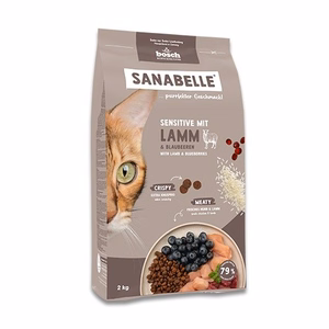 Bosch Sanabelle Sensitive Lamb – herkkien kissojen kuivaruoka lampaalla, 2 kg