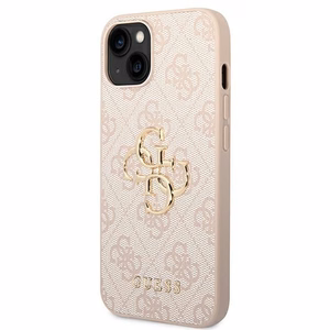 Case Guess PU 4G Metal Logo Apple iPhone 14 pink