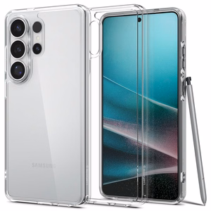 Spigen Ultra Hybrid -suojakuori Samsung Galaxy S26 Ultra -puhelimelle – läpinäkyvä